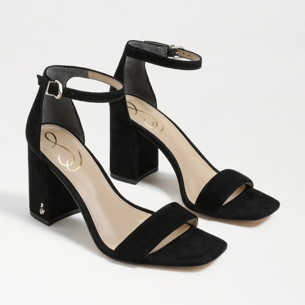 Sam Edelman Black Daniella Block Heel Sandal Size 8.5